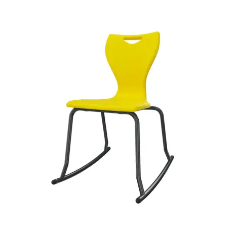 En Rock Educational Chair - Size 5 - Black Frame - Banana Yellow